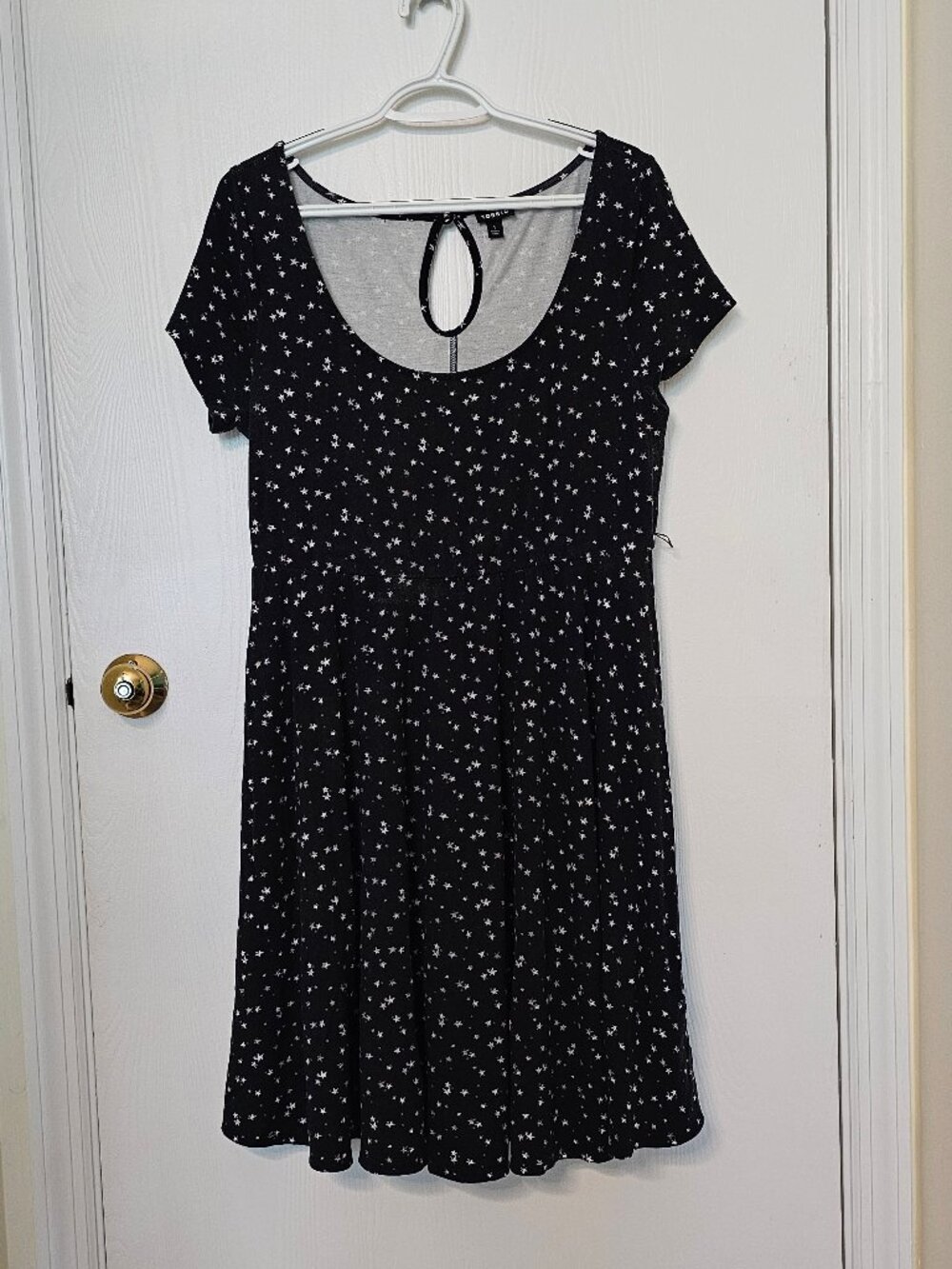Torrid starry fit and flare scoop neck short sleeve skater dress
